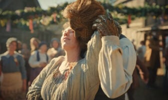 Olivia Coleman and Alexander Skarsgard in Wicker